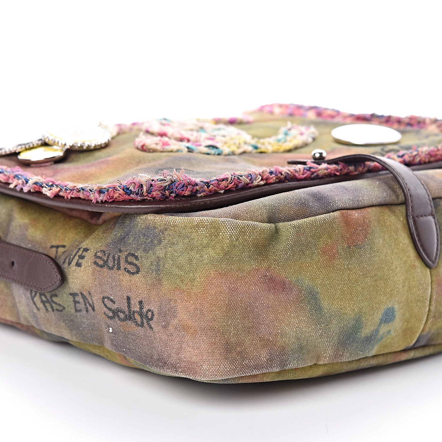 Chanel Washed Toile Graffiti On The Pavements Messenger Khaki Multicolor 9 of 11
