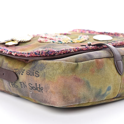 Chanel Washed Toile Graffiti On The Pavements Messenger Khaki Multicolor 9 of 11