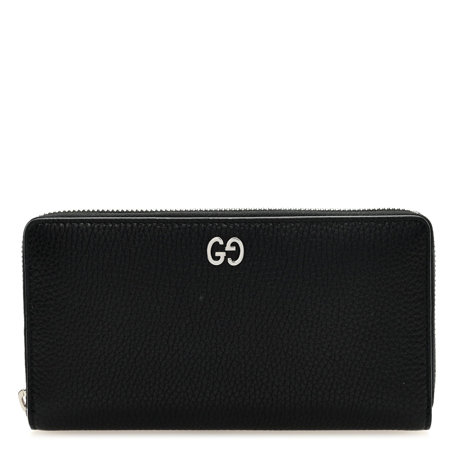 Gucci Pebbled Calfskin Dorian Zip Around Wallet Black 1 of 6