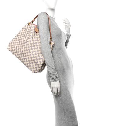 Louis Vuitton Damier Azur Graceful MM Rose Ballerine 2 of 10