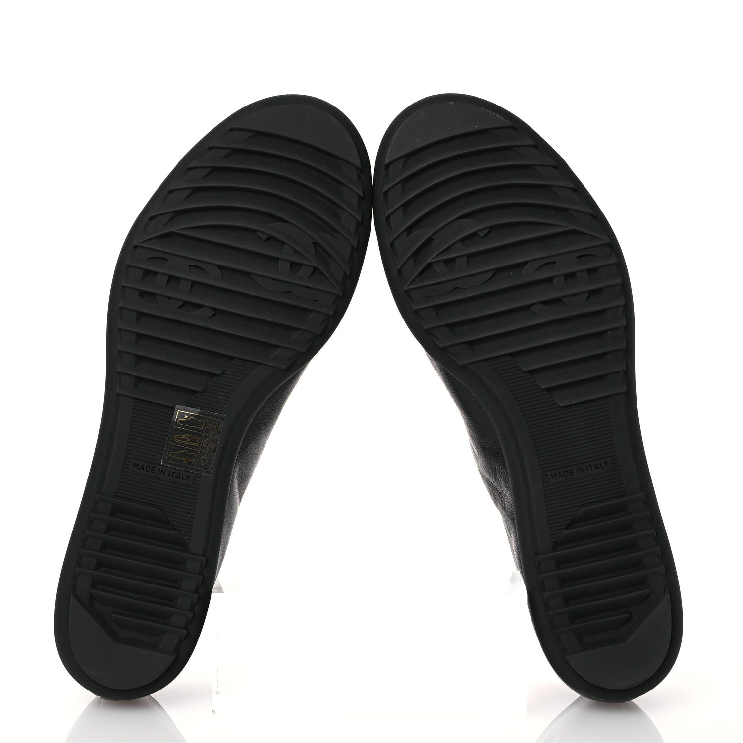 Chanel Lambskin Cap Toe CC Mary Jane Flats 38 Black 6 of 11