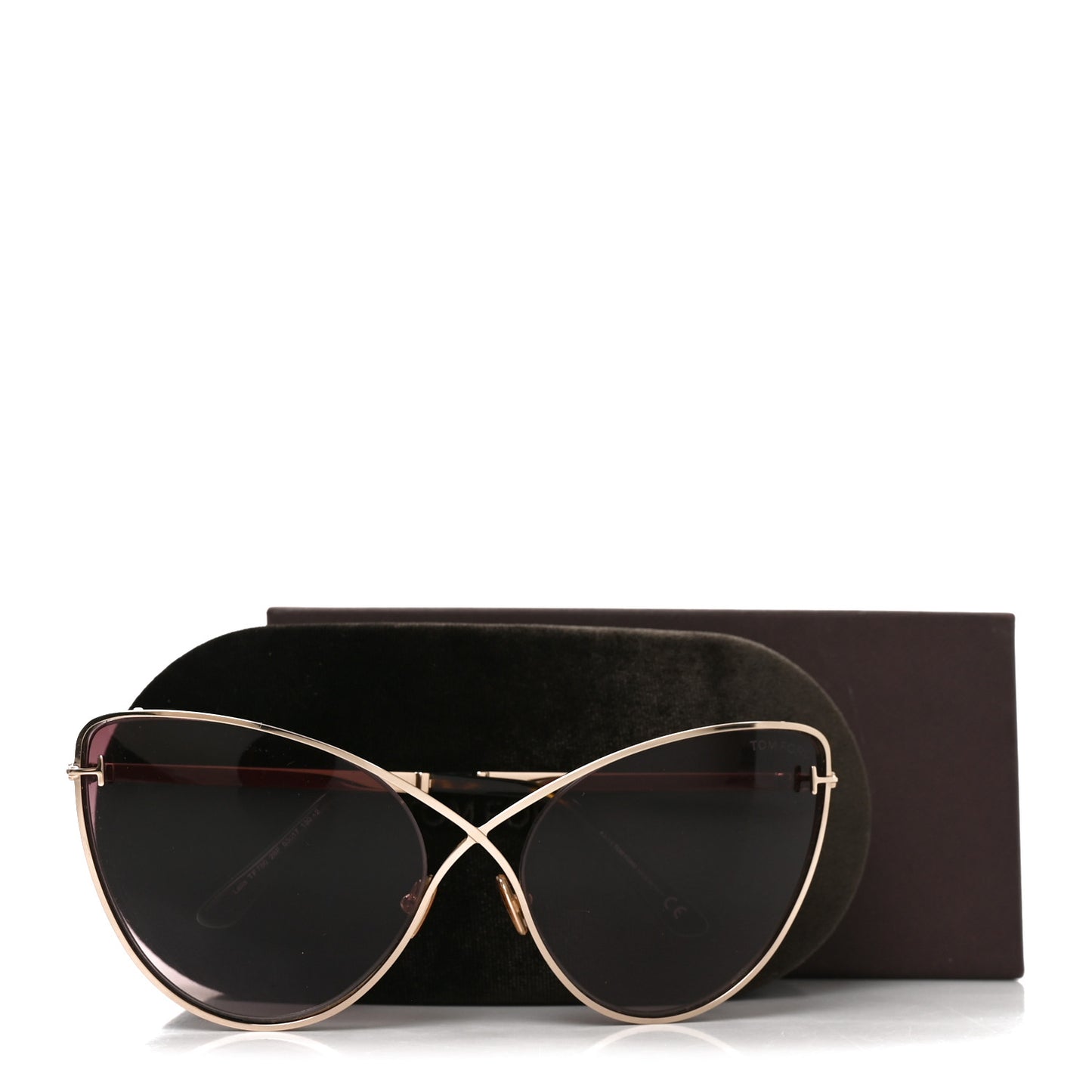 Metal Leila Cat Eye Sunglasses TF786 Gold