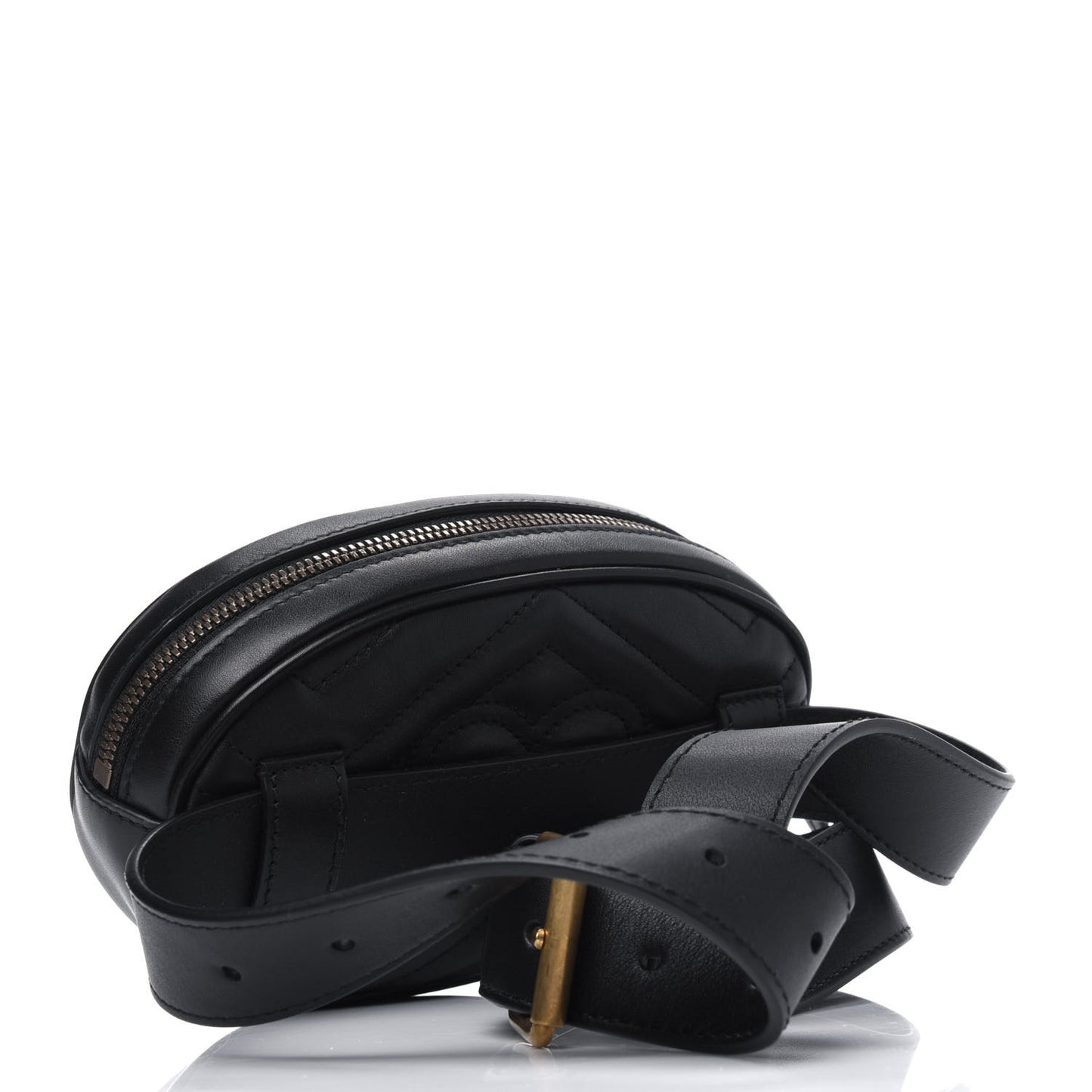 Calfskin Matelasse GG Marmont Belt Bag 85 34 Black