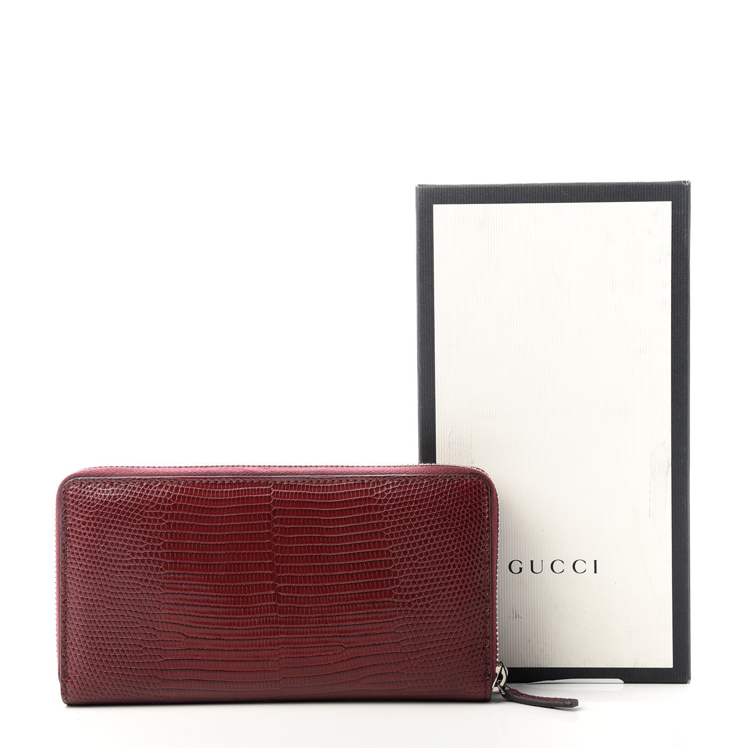 Gucci Lizard Millenium Zip Around Wallet Bordeaux 7 of 7