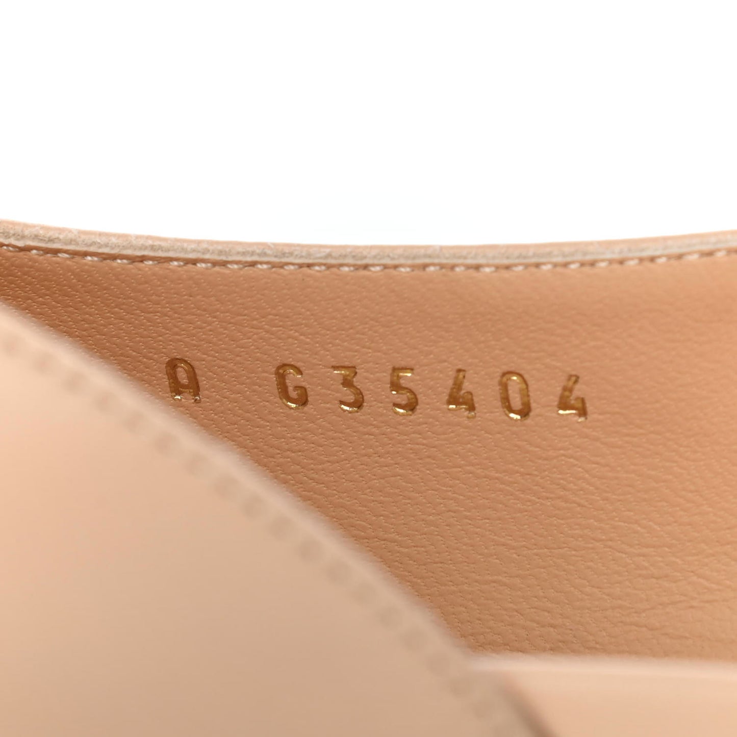 Lambskin Grosgrain Pearl Cap Toe CC Slingback Flats 37.5 Beige Black