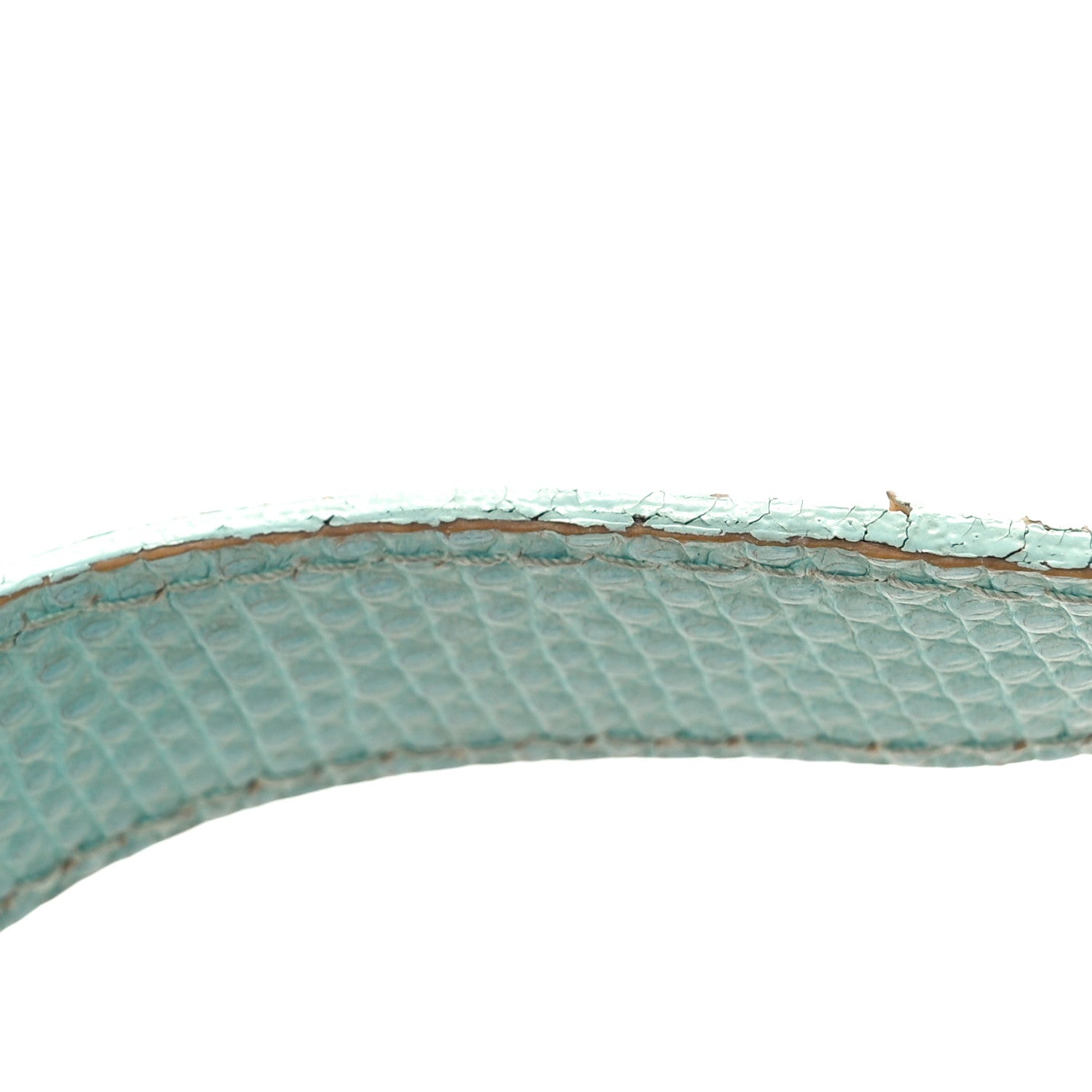 Fendi Fabric Lizard Crystal Embroidered Baguette Celeste 12 of 16