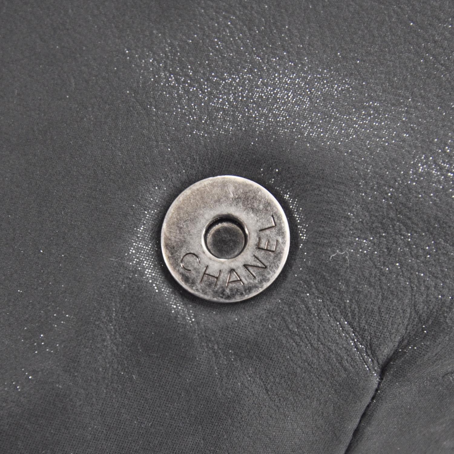 Chanel Iridescent Calfskin Glint Flap Black 9 of 9