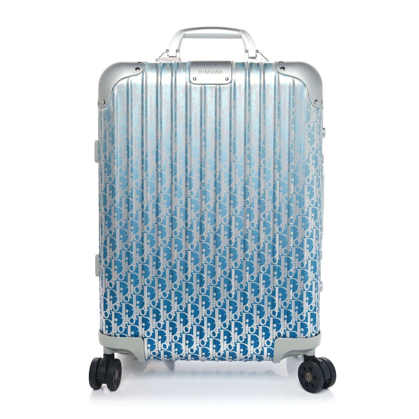 X RIMOWA Aluminum Gradient Cabin Luggage Blue Multi
