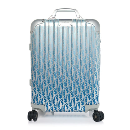Christian Dior X RIMOWA Aluminum Gradient Cabin Luggage Blue Multi 1 of 8