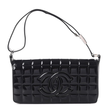 Chanel Patent Chocolate Bar Quilted CC Flap Black 1 of 11