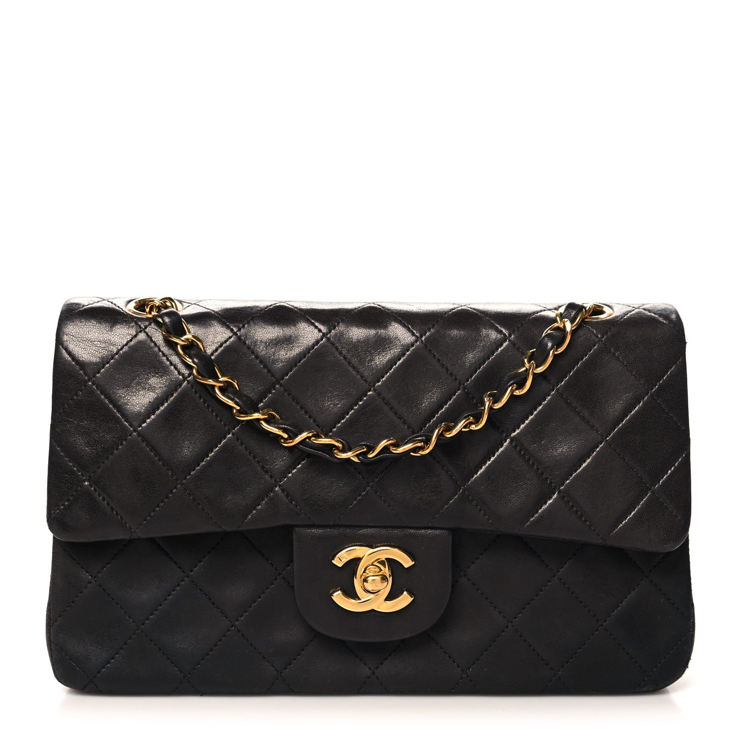 Chanel Lambskin Quilted Small Double Flap Black 1 of 11