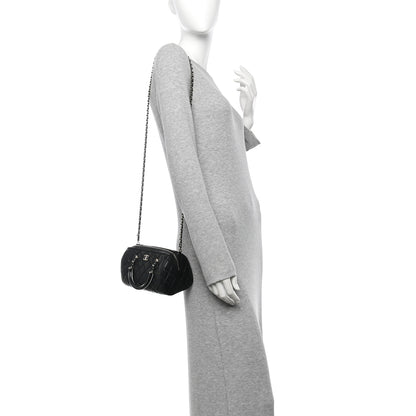 Chanel Lambskin Quilted Mini Bowling Bag Black 2 of 10
