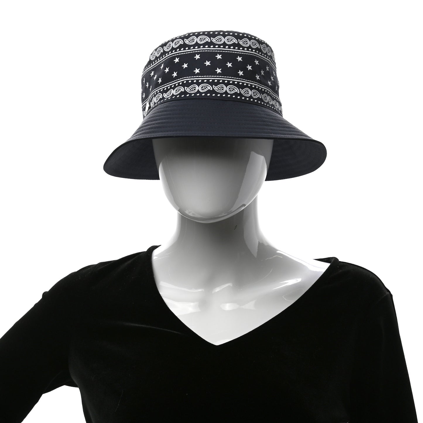 Technical Gabardine Balade Bandana Bucket Hat 57 Marine