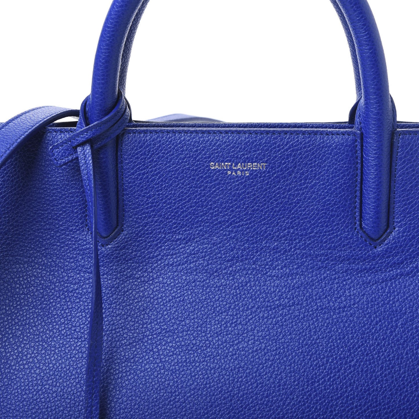 Grained Calfskin Small Cabas Rive Gauche Royal Blue