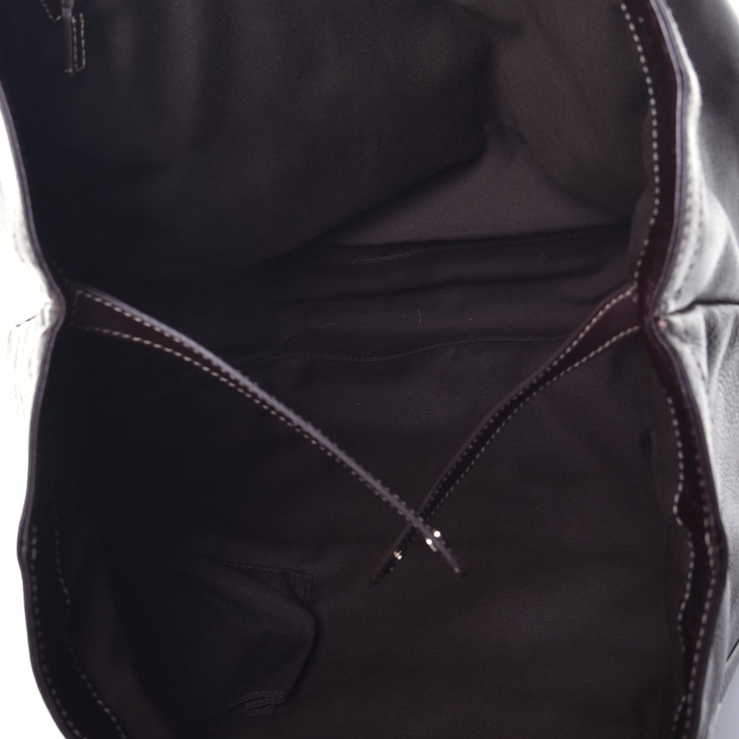Calfskin Large Britt Shoulder Bag Dark Brown