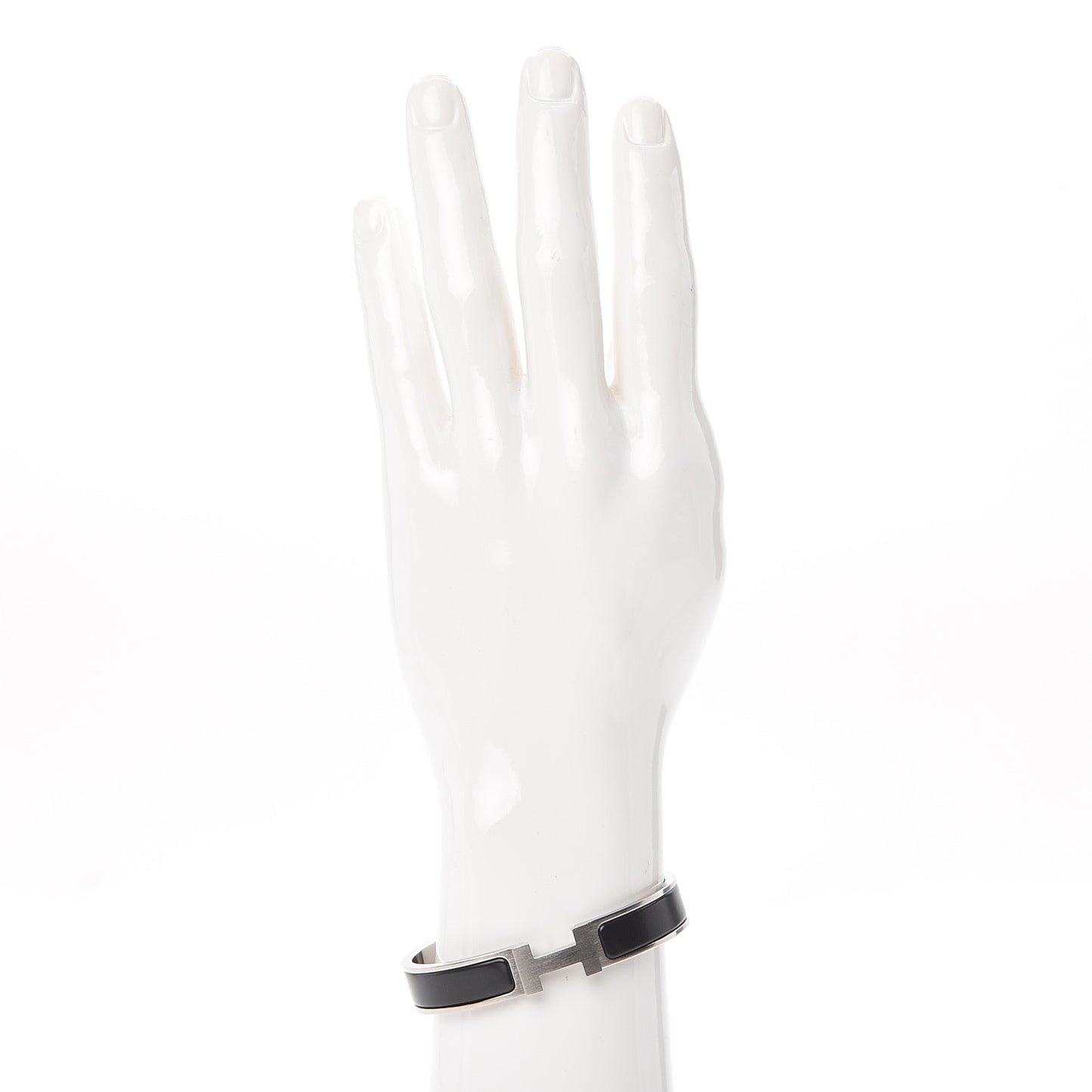 Matte Enamel Narrow Clic Clac HH Bracelet GM Black