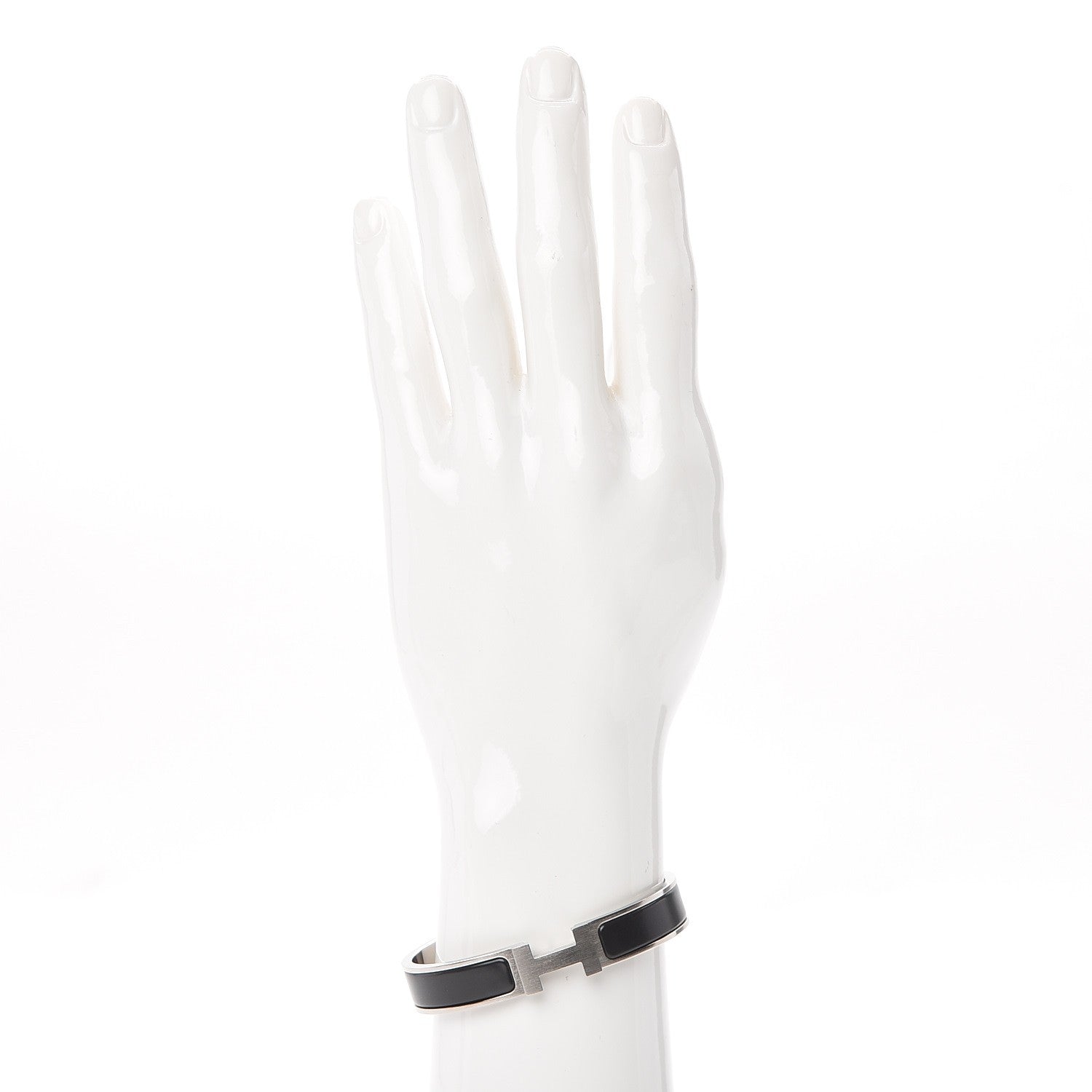 Hermes Matte Enamel Narrow Clic Clac HH Bracelet GM Black 7 of 10