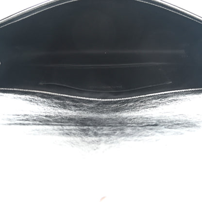 Saint Laurent Metallic Calfskin Monogram Large Belle De Jour Clutch Silver 6 of 8