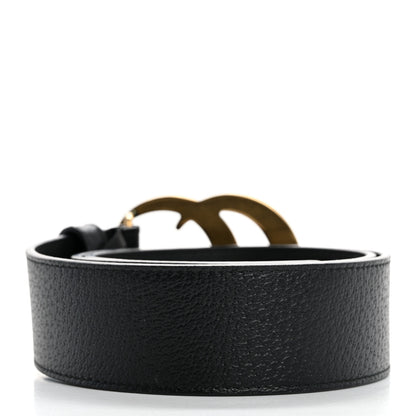 Gucci Textured Calfskin Double G 40mm Belt 75 30 Black 2 of 6