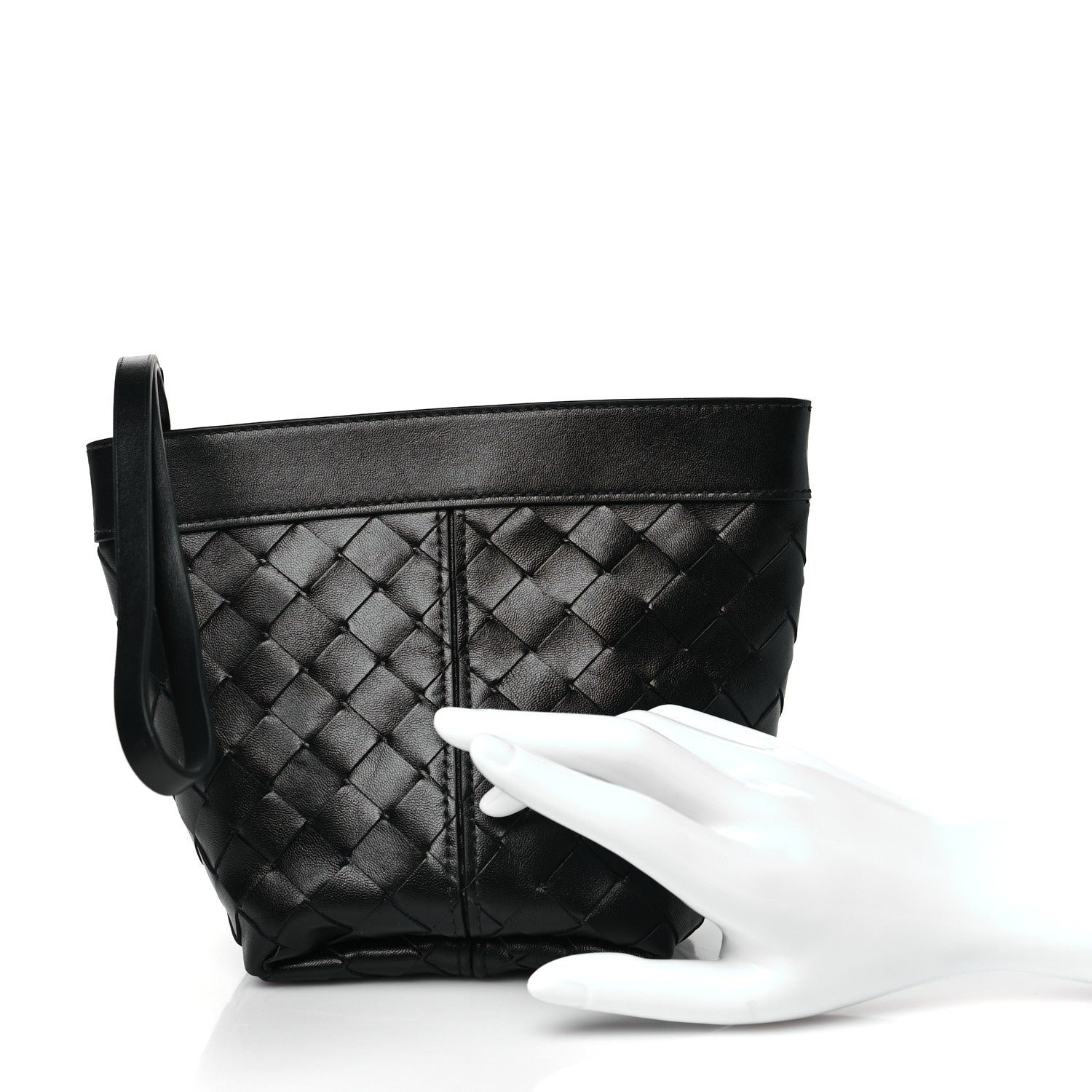 Bottega Veneta Nappa Intrecciato Small Flip Flap Pouch Black 2 of 10