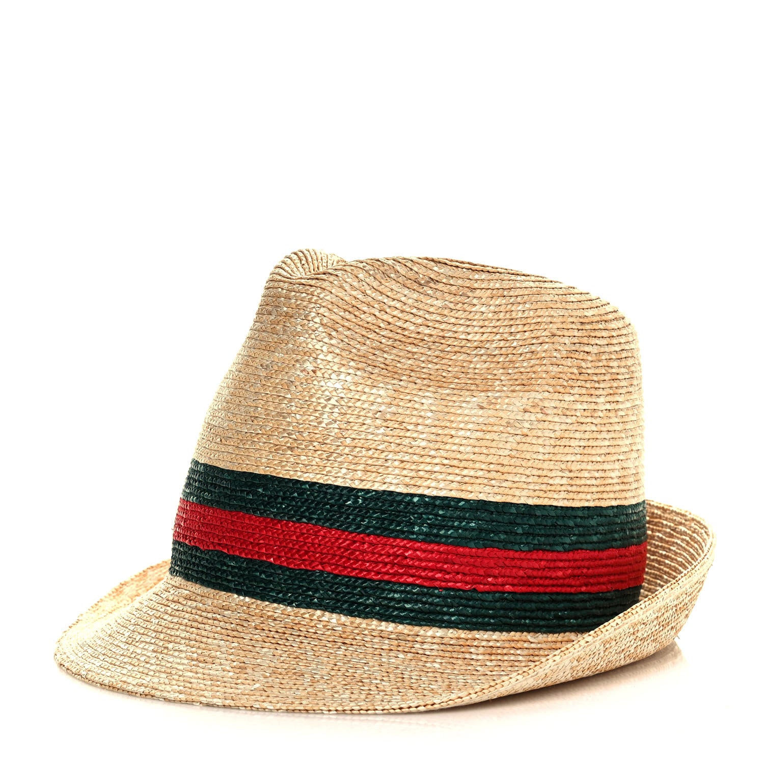 Gucci Abaca Straw Web Fedora Hat M 1 of 7