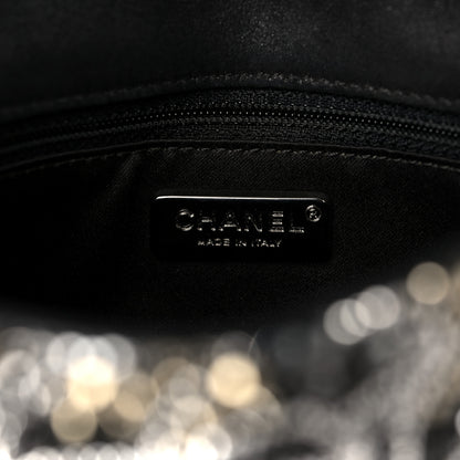 Chanel Suede Crystal Camellia Mini Rectangular Flap Black 5 of 9