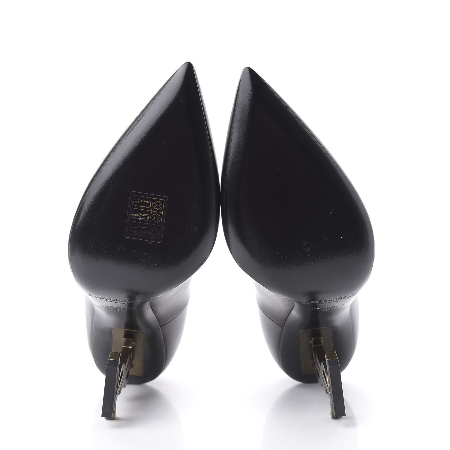 Saint Laurent Calfskin Opyum 110 Pumps 36 Black Gold 5 of 9