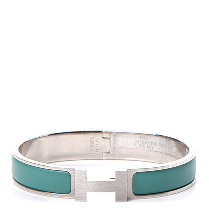 Hermes Matte Enamel Narrow Clic Clac HH Bracelet GM Emeraude 1 of 5