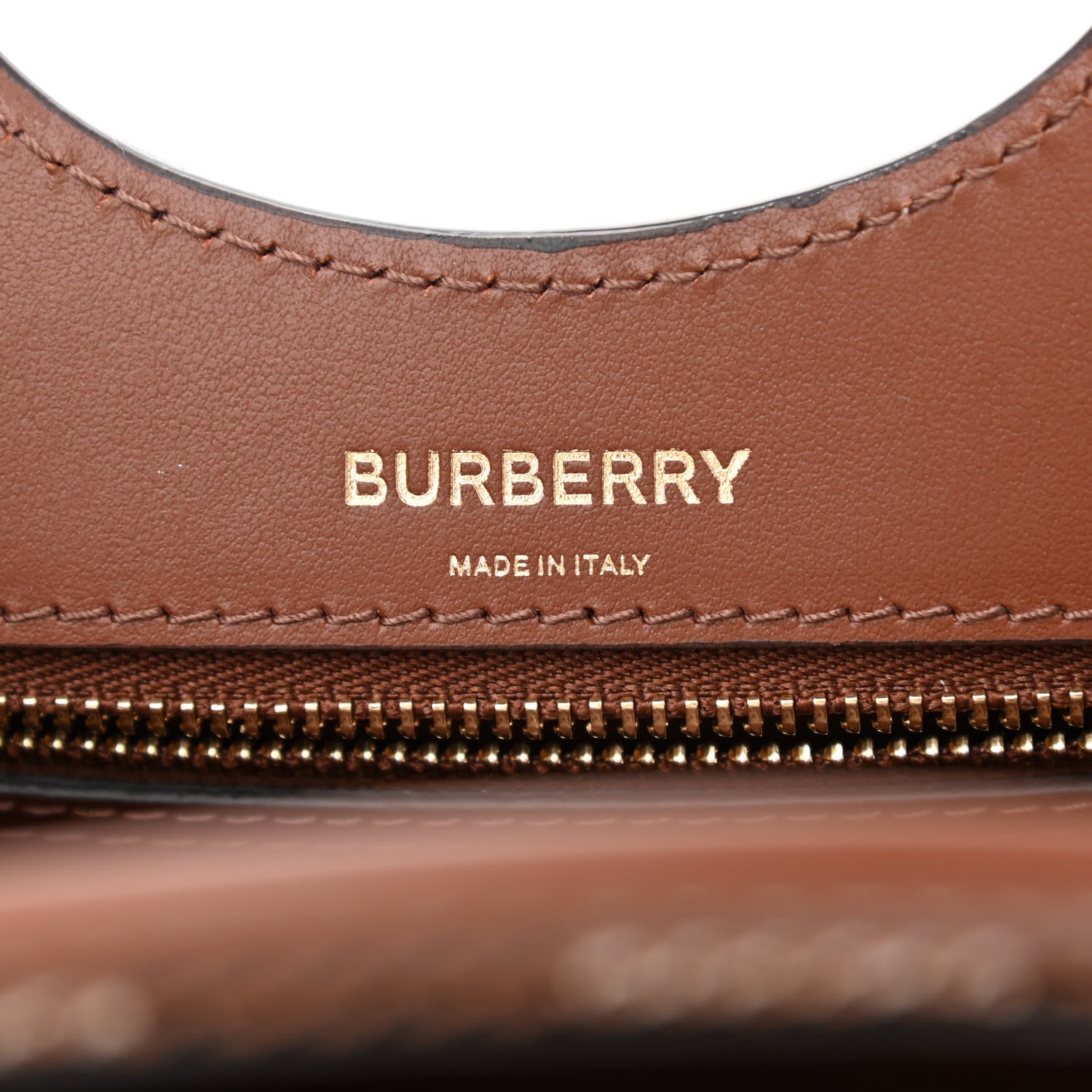 Burberry Canvas Calfskin Check Mini Pocket Bag Dark Birch Brown 6 of 8