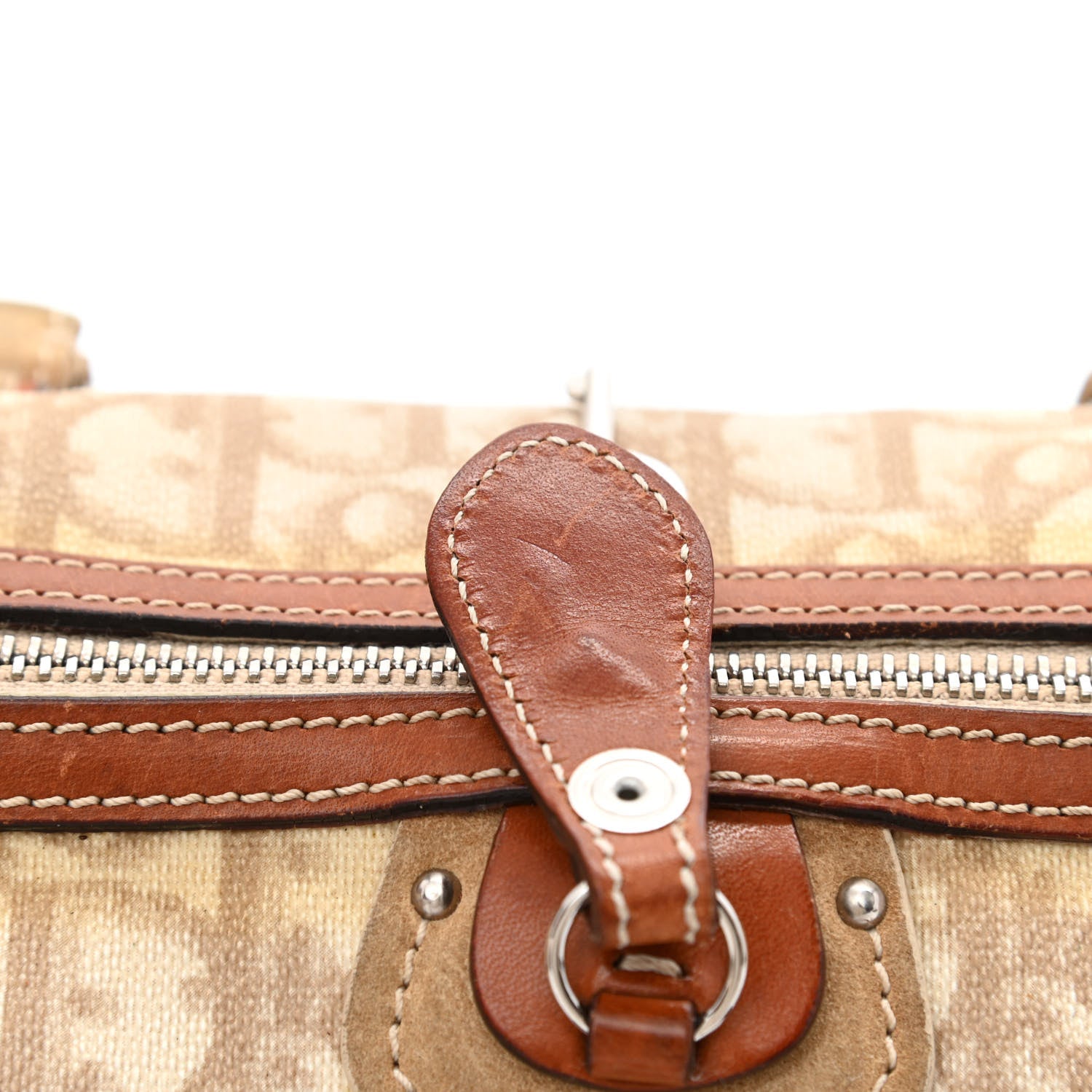 Christian Dior Monogram Trotter Romantique Boston Bag Beige 17 of 17