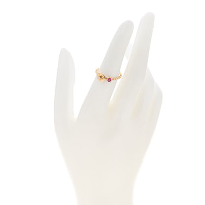 Piaget 18K Rose Gold Diamond Pink Sapphire Rose Ring 51 5.75 2 of 5