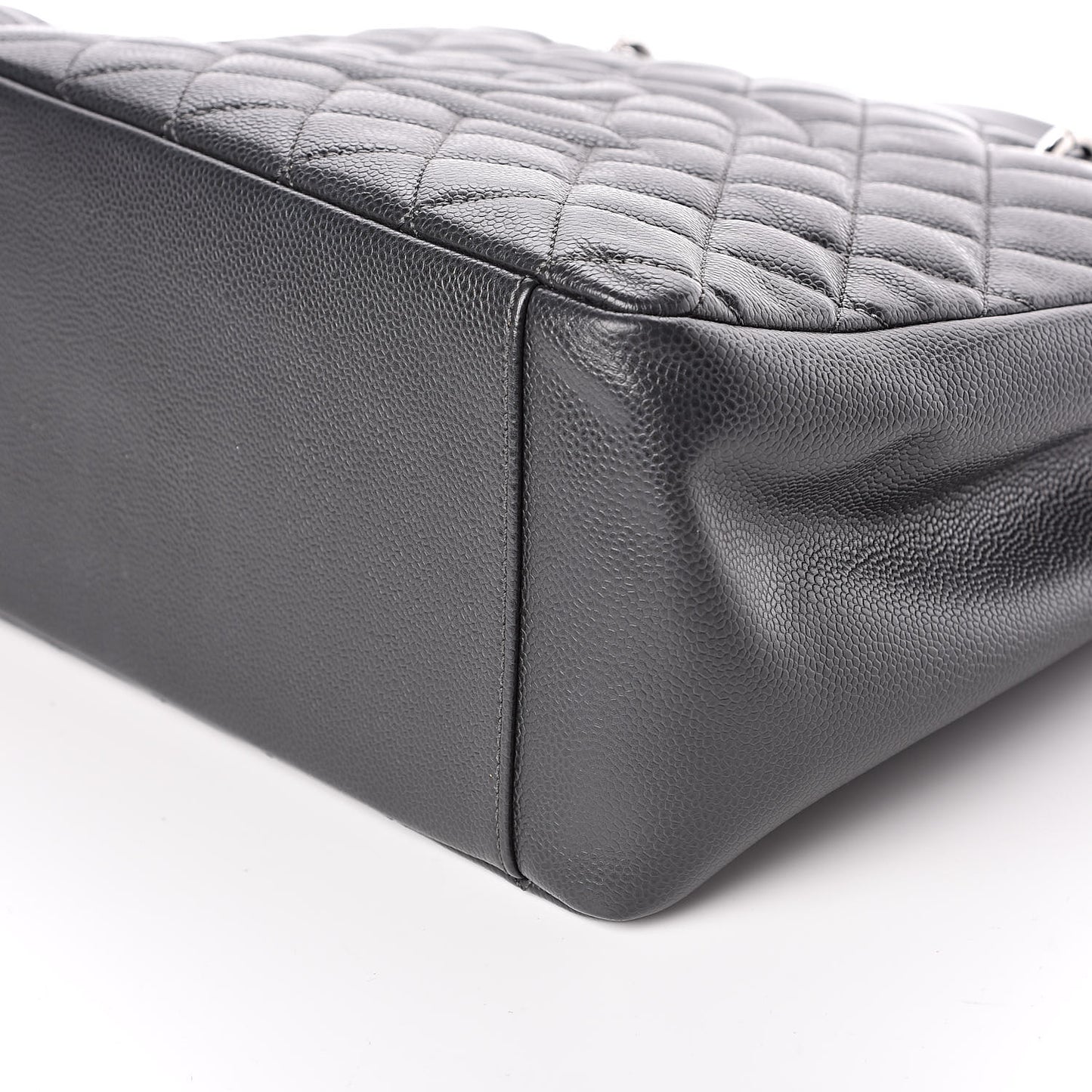 Caviar Quilted Grand Shopping Tote GST Dark Grey