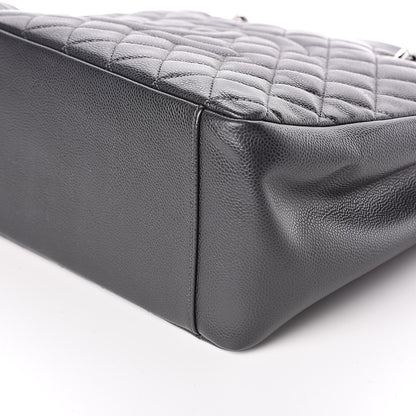 Chanel Caviar Quilted Grand Shopping Tote GST Dark Grey 9 of 10