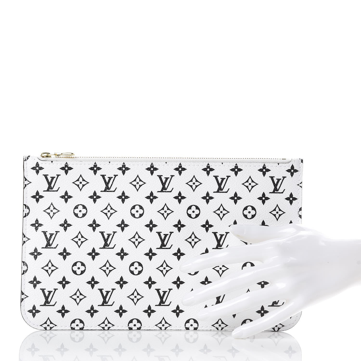 Louis Vuitton Monogram Giant Neverfull MM GM Pochette White 2 of 9