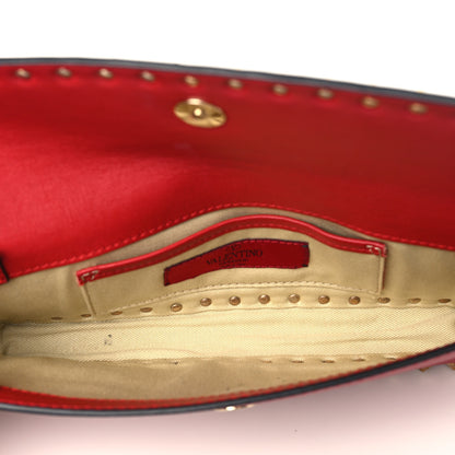 Valentino Garavani Nappa Rockstud Bangle Clutch Red 5 of 10