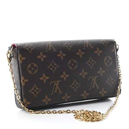 Louis Vuitton Monogram LV Love Lock Pochette Felicie Chain Wallet 2 of 9