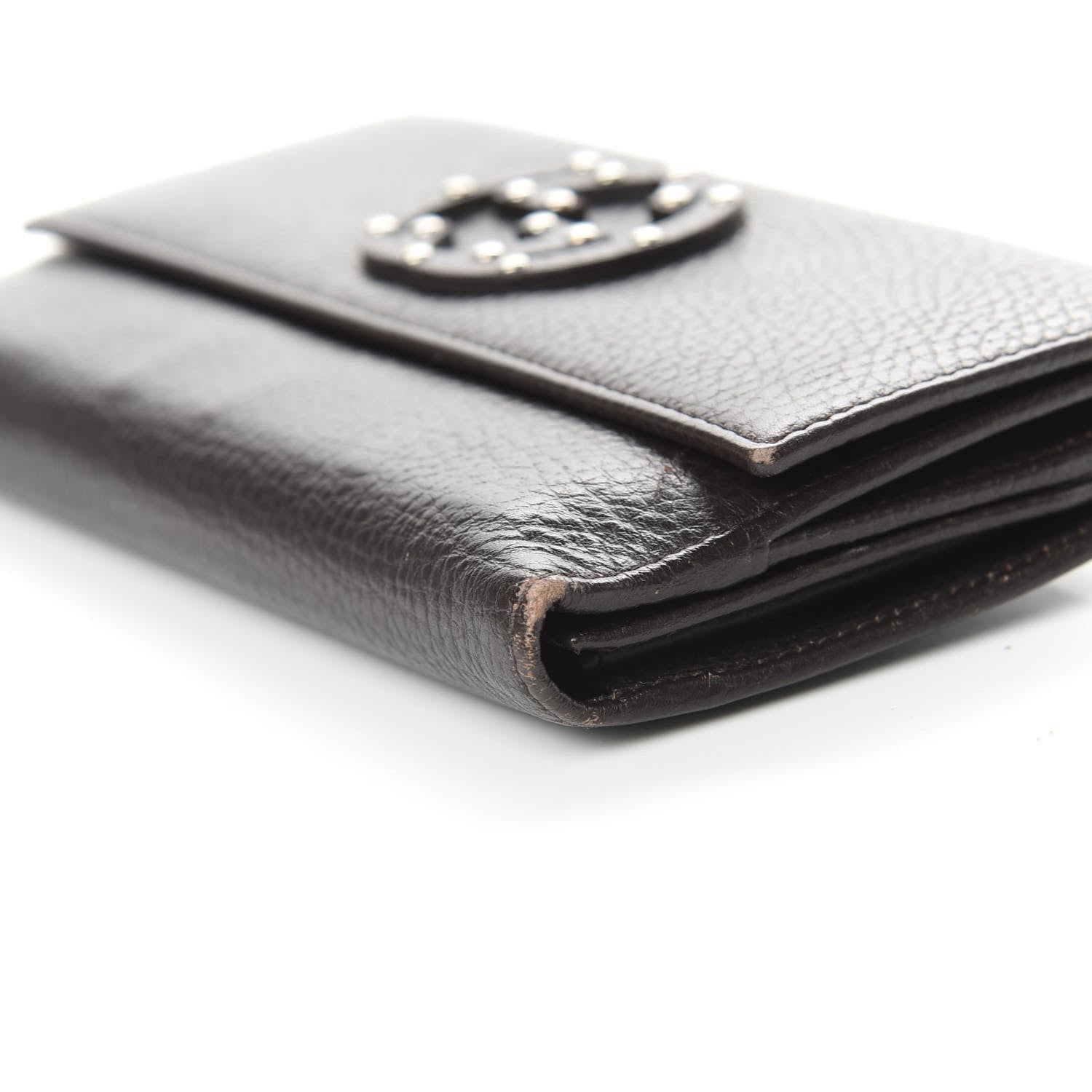 Gucci Calfskin Studded Soho Continental Wallet Dark Brown 8 of 8