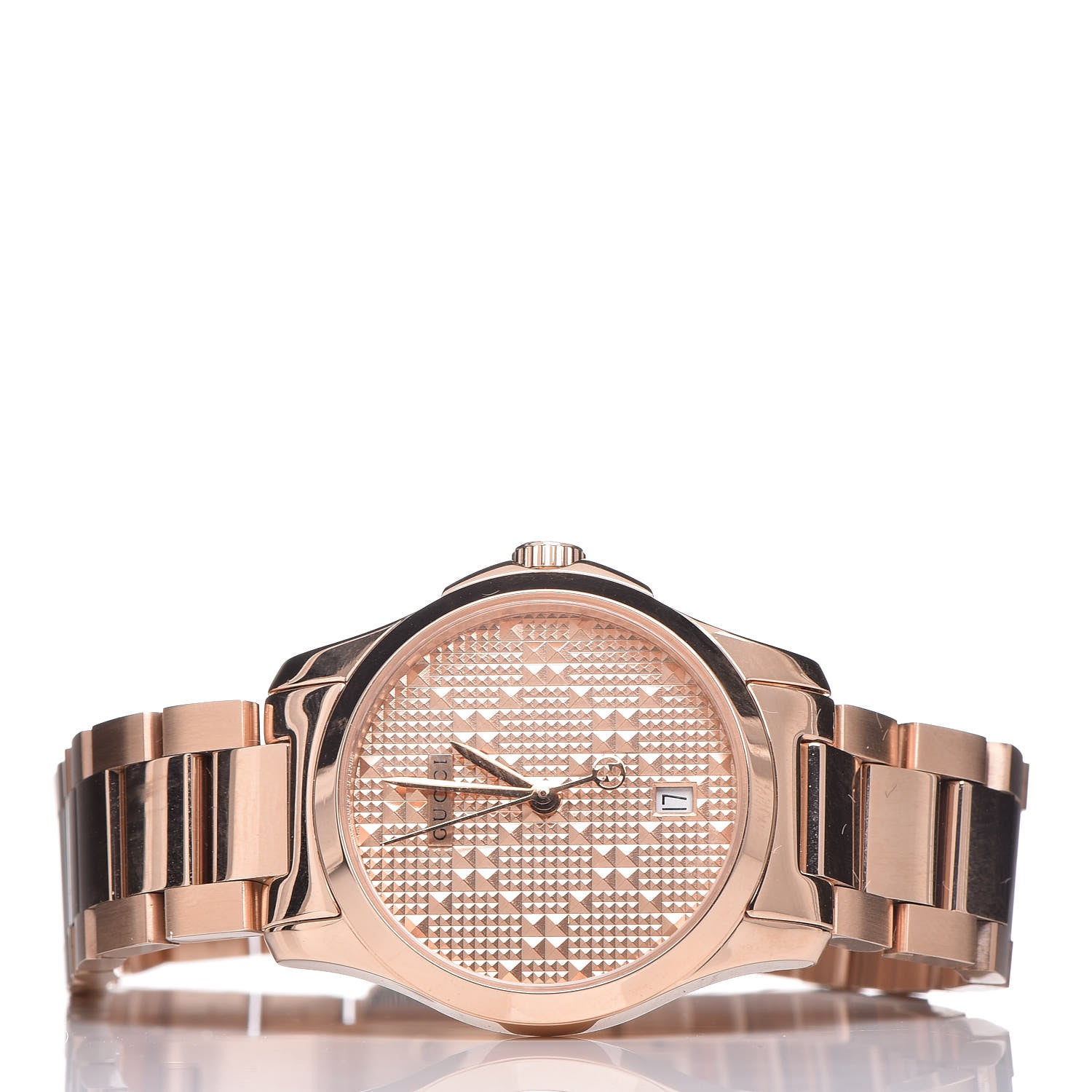 Gucci Stainless Steel 27mm G-Timeless Diamante Quartz Watch Rose 3 of 7
