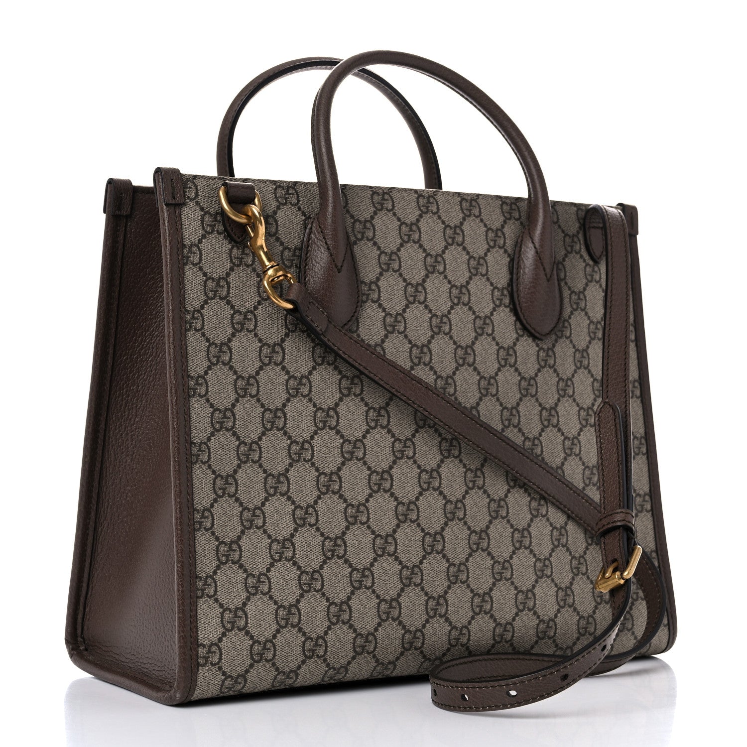 Gucci X DISNEY GG Supreme Monogram Donald Duck Retro Interlocking G Tote Bag Beige Multicolor New Acero 3 of 13