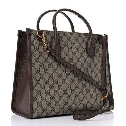 Gucci X DISNEY GG Supreme Monogram Donald Duck Retro Interlocking G Tote Bag Beige Multicolor New Acero 3 of 13