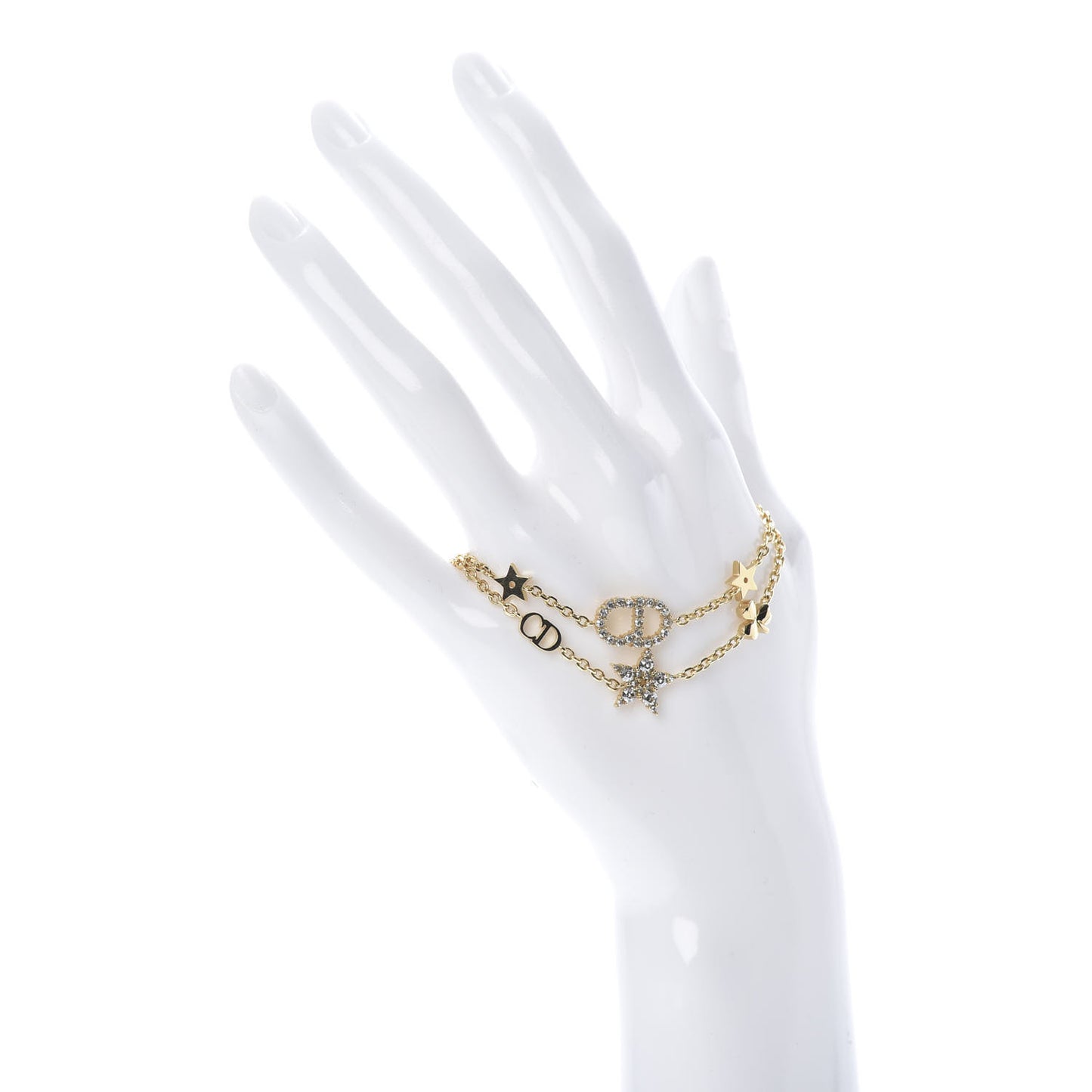Crystal Star Charms Bracelet Set Gold