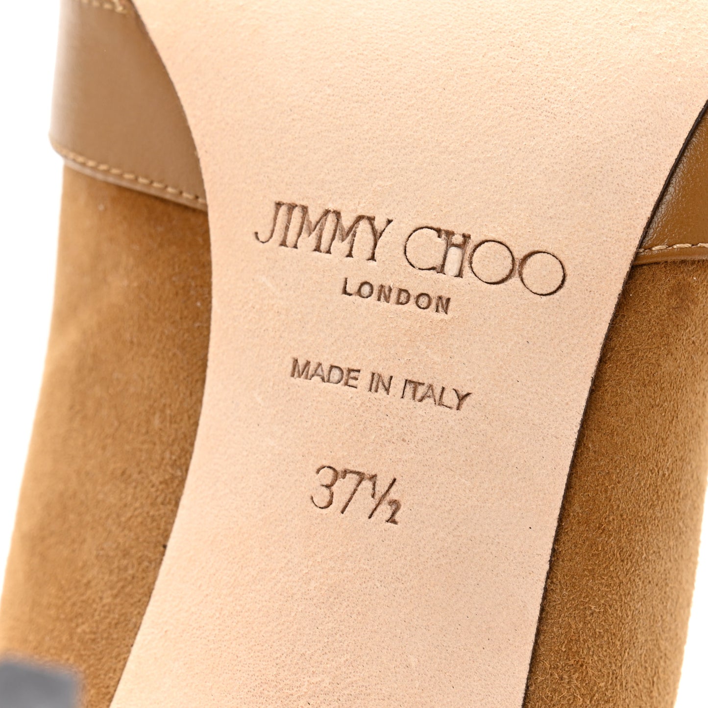 Suede Shiny Calfskin Alix 85 Buckle Pumps 37.5 Camel