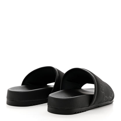 Gucci Econyl Nylon Demetra GG Monogram Mens Off the Grid Slide Sandals 8 Black 4 of 8