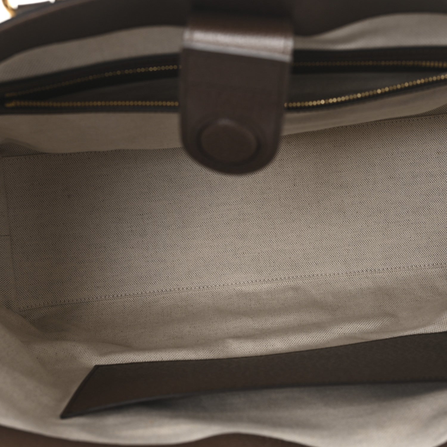 Gucci Monogram Jumbo GG Textured Dollar Calfskin Web Medium Ophidia Shopping Tote Camel Ebony 5 of 9
