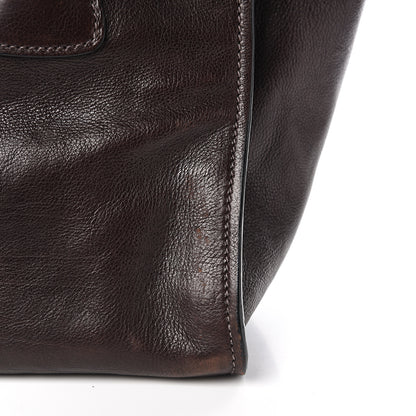 Prada Glace Calfskin Twin Pocket Tote Moro 7 of 13