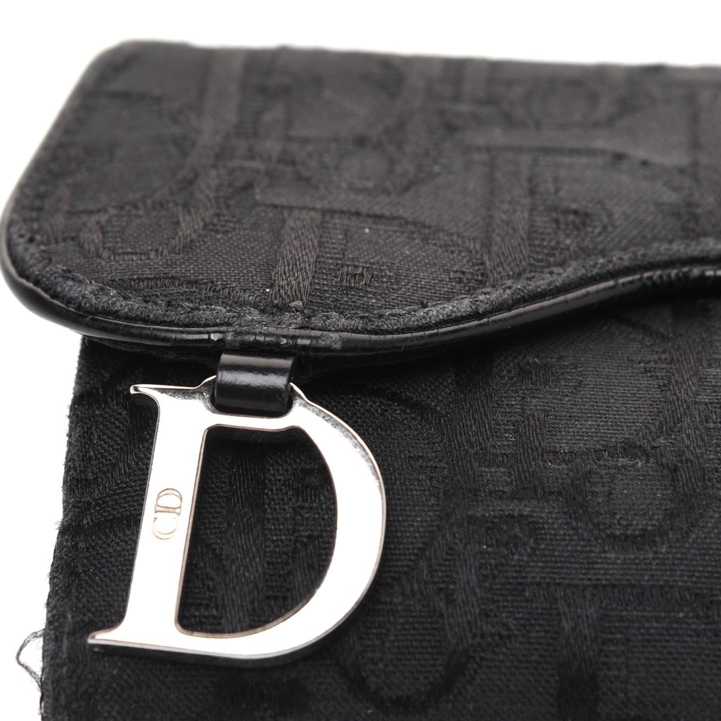 Monogram Compact Saddle Wallet Black