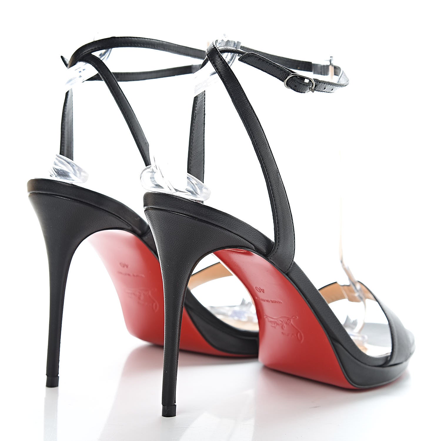 Christian Louboutin Nappa Loubi Queen 100 Sandals 40 Black 4 of 9
