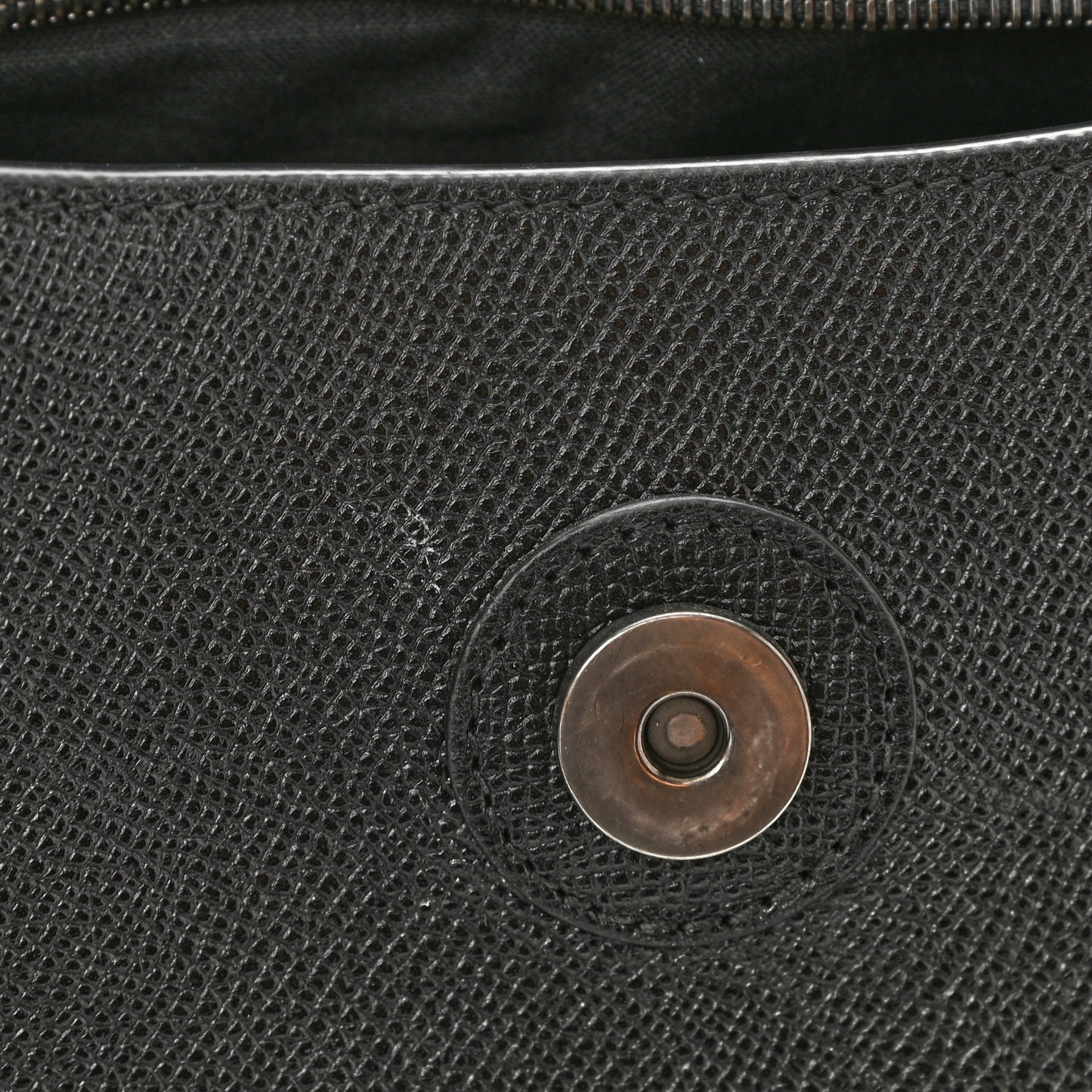Grained Calfskin Monochrome M Downtown Shoulder Bag Black