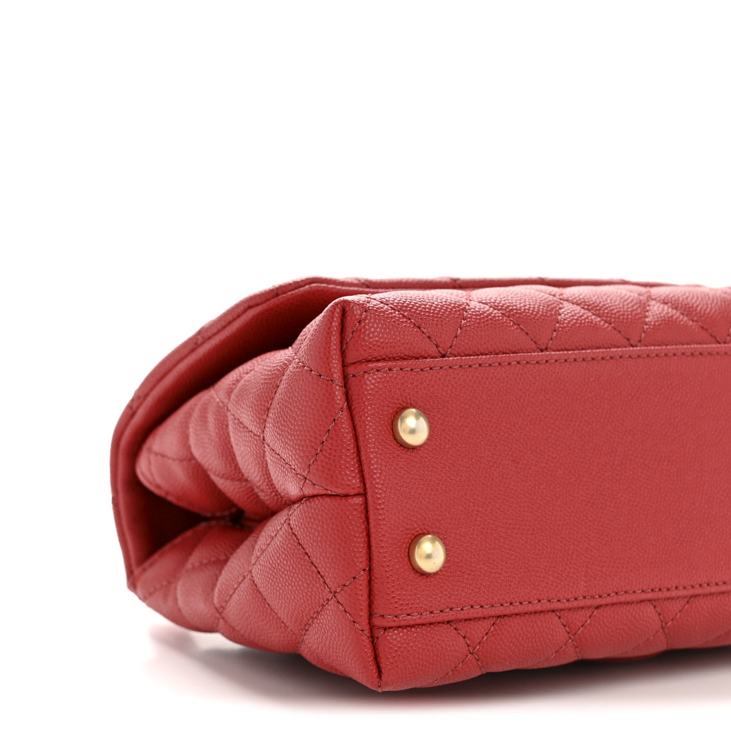 Chanel Caviar Lizard Embossed Quilted Mini Coco Handle Flap Red 9 of 11