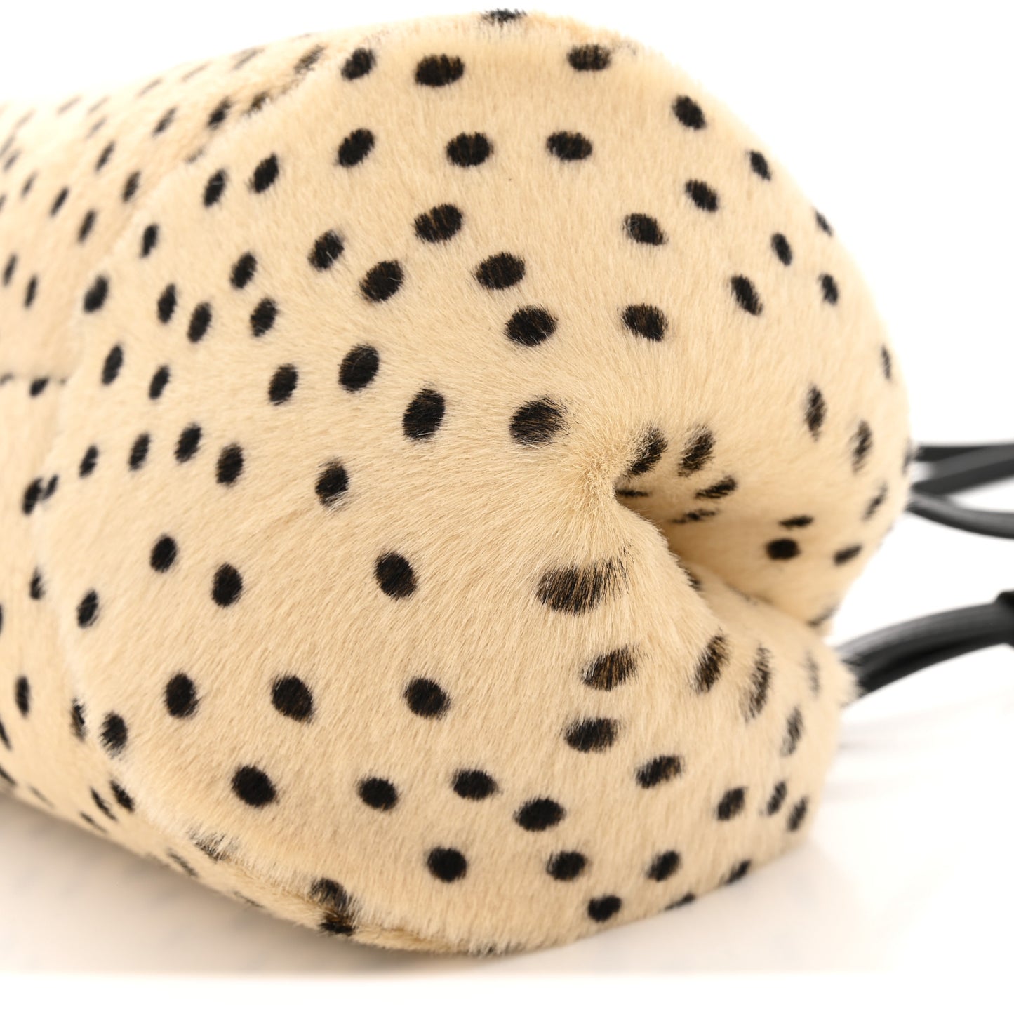 Pony Hair Cheetah Print Pretty CC Clutch With Strap Light Beige Black